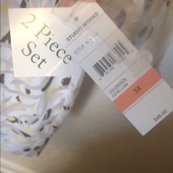 NWT 2 Piece Button Down and Tank Top Shirt Top 3X - Picture 4 of 7